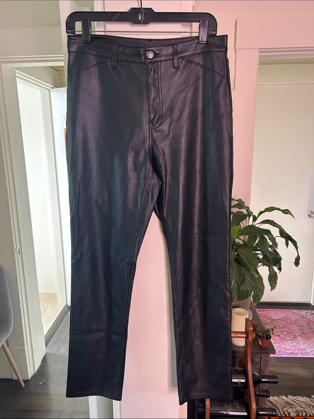 Free People faux leather straight-leg Pants